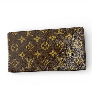 Louis Vuitton Vintage Monogram Porte Chequier Bifold wallet Credit Cards 7x4”